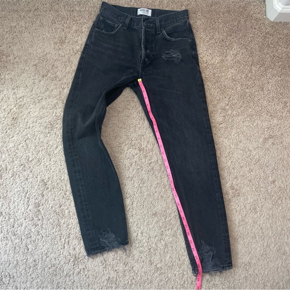 AGOLDE Jamie High Rise Classic Jeans Distressed Ankle Denim Pants Size 25 - Picture 14 of 16